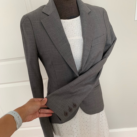 Theory charcoal blazer in stretch wool size 4 - Picture 5 of 5